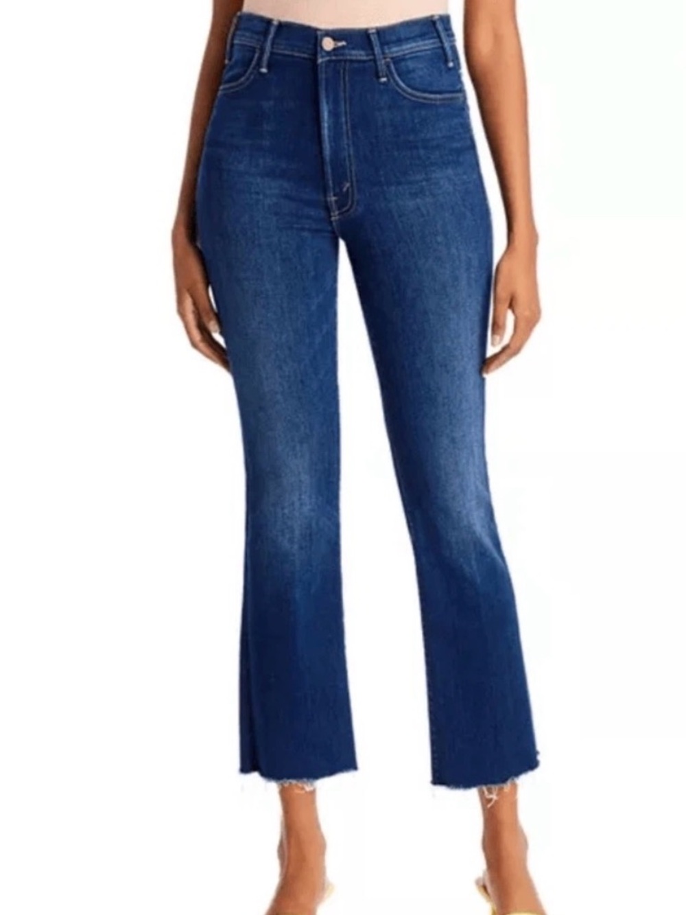 MOTHER Hustler Ankle Fray crop Jean